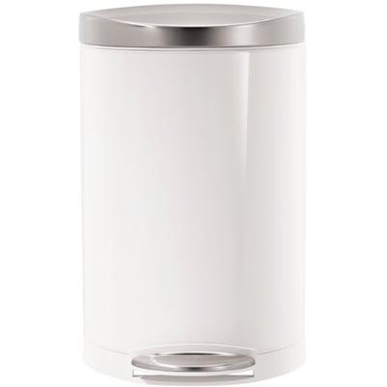 Poubelle demi-lune à pédale acier inox 10L