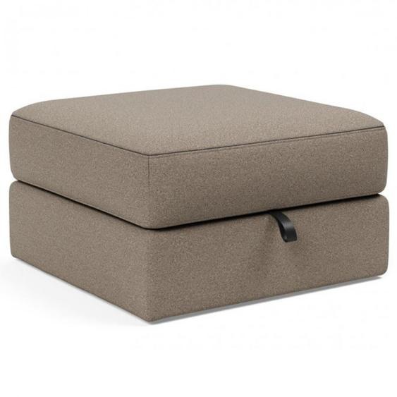 Pouf coffre  75x75cm ILB 402 tissu Mahoga Caramel Grey