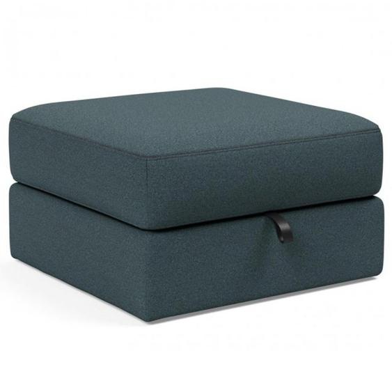 Pouf coffre  75x75cm ILB 402 tissu Mahoga Dark Blue