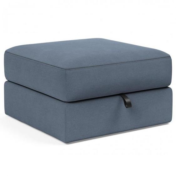 Pouf coffre  75x75cm ILB 402 tissu Yogia Oceane Blue