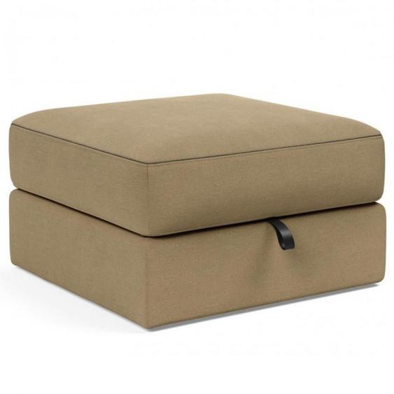 Pouf coffre  75x75cm ILB 402 tissu Yogia Olive Brown