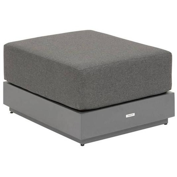 Pouf de jardin Allure graphite en aluminium traité en epoxy - Gris foncé / Graphite - Hespéride