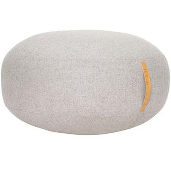 Pouf en tissu gris Kubu