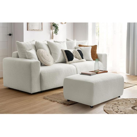 Bobochic - Pouf ENVY tissu bouclette doux