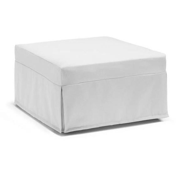 Pouf lit convertible Flash - Ancilla - Blanc - 100% Made in Italy - Tissu hydrofuge doux et résistant aux taches