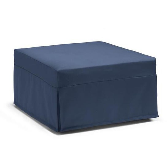 Pouf lit convertible Flash - Ancilla - Bleu - Made in Italy - 80x80h45