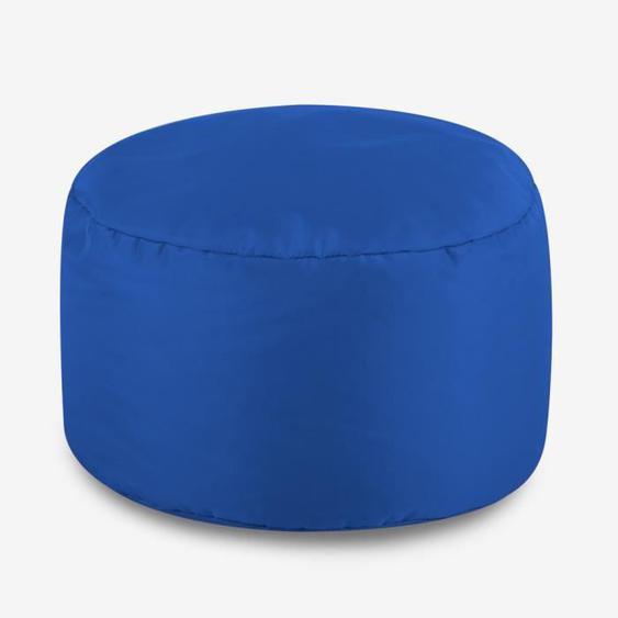 Pouf Rond Repose-Pieds - Veeva - Résistant à leau - Bleu