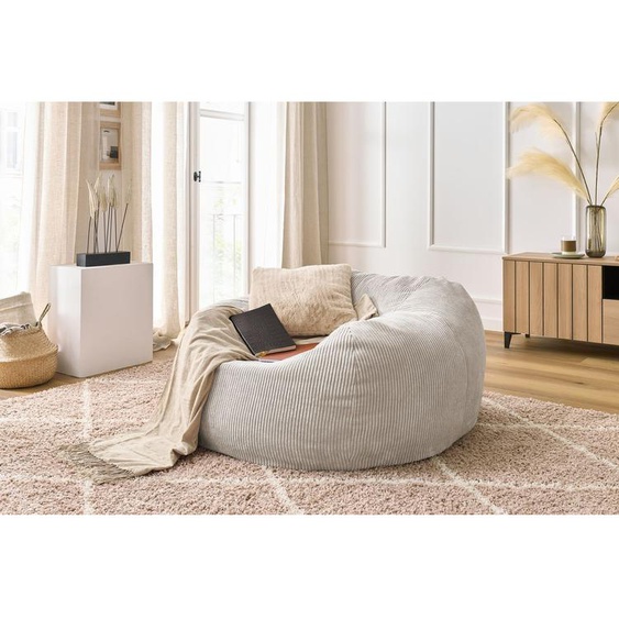 Bobochic - Pouf ultra moelleux VOLTAIRE velours côtelé