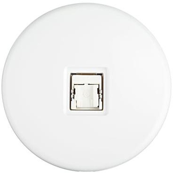 Prise simple RJ45 catégorie 6 Iris blanc satin