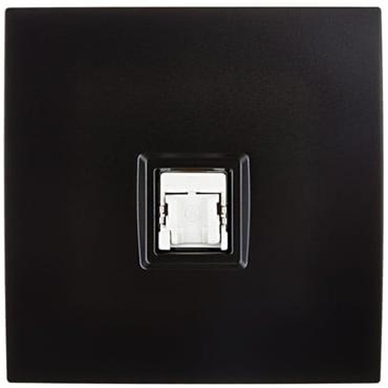 Prise simple RJ45 catégorie 6  Karo  noir satin