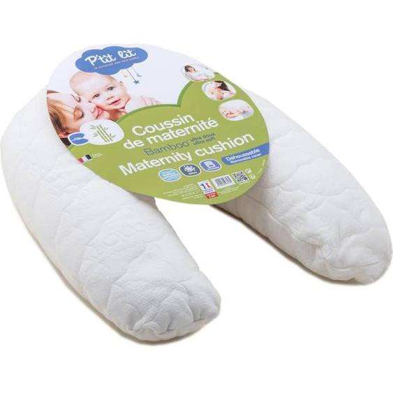 Ptit Lit Coussin De Maternité Bambou - Matelassé - Blanc Beige