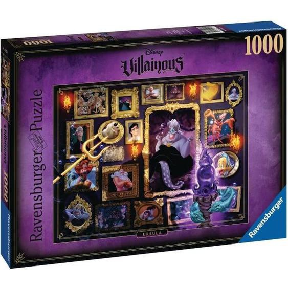 Puzzle 1000 Pièces Ursula - Ravensburger - Collection Disney Villainous - Fantastique Violet Mixte Violet