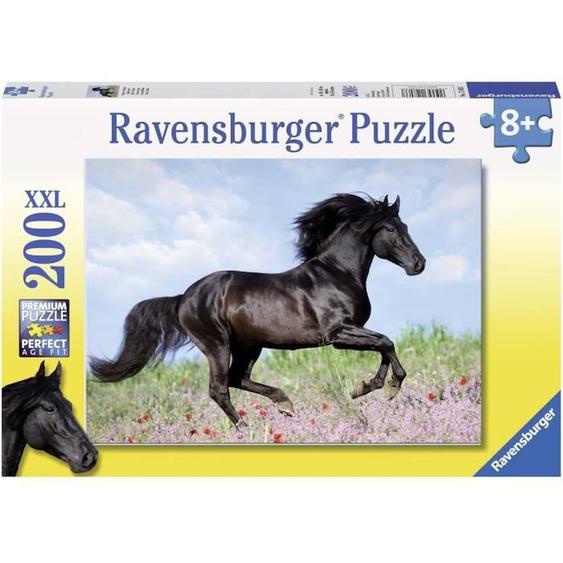 Puzzle 200 Pièces Xxl Etalon Noir - Ravensburger - Paysage Et Nature - Dès 8 Ans Bleu