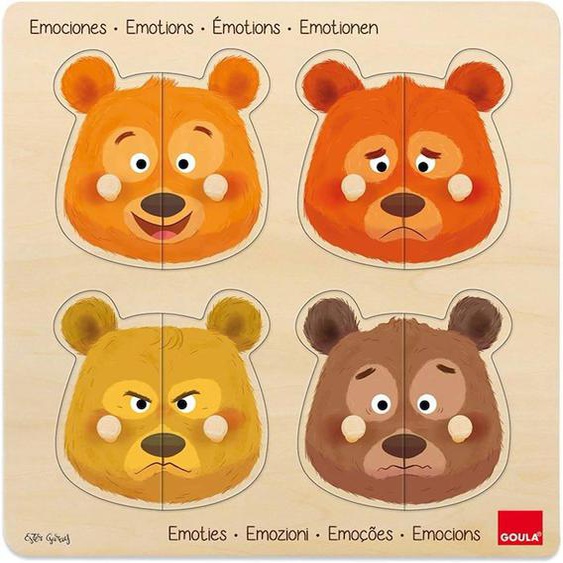 Puzzle Animaux - Goula - Emotions - Moins De 100 Pièces - Mixte - 2 Ans+ Beige