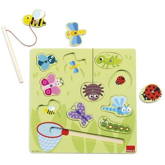 Puzzle En Bois Magnétique - Goula - Petites Bêtes - 10 Pièces - Enfant - Multicolore Vert