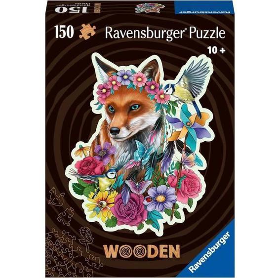 Puzzle En Bois Renard Coloré 150 Pièces Robustes Et Naturelles Dont 15 Figurines En Bois (whimsies), Qualité Premium - Pour Enfants Marron