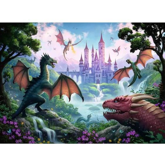 Puzzle Enfants 300 P Xxl Dragon Magique - Dès 9 Ans - 13356 - Ravensburger Blanc