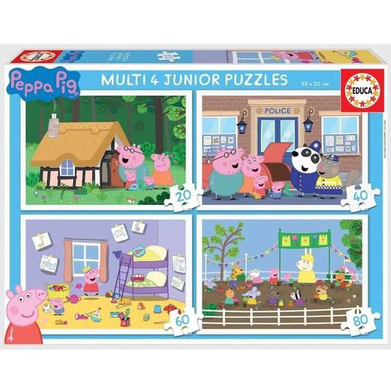 Puzzles Progressifs Peppa Pig - Educa - Multi 4 Junior - 50 À 150 Pièces - Pour Enfants De 3 Ans Et Plus Rose