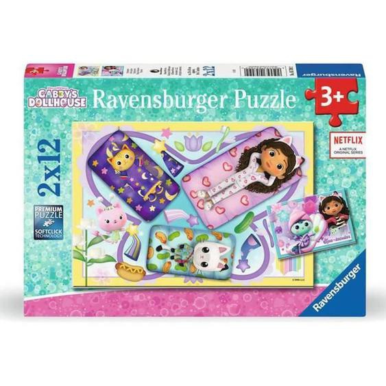 Puzzles - Ravensburger - Soirée Pyjama Gabbys Dollhouse - Dessins Animés Et Bd - Moins De 100 Pièces - Mixte Blanc