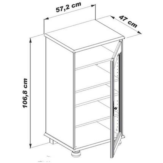 Rack Hifi Chêne Rustique Dessus Relevable