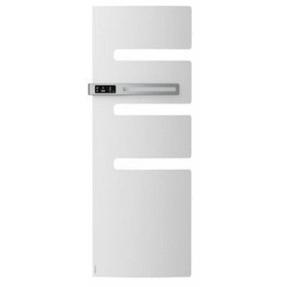 Radiateur sèche-serviettes électrique connecté SERENIS PREMIUM mât à gauche 1000+750W blanc carat - ATLANTIC - 850435