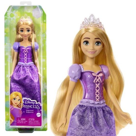 Raiponce Poupée 29 Cm, Mattel Poupée Disney Princesses Habillage Et Accessoires Hlw03 Violet