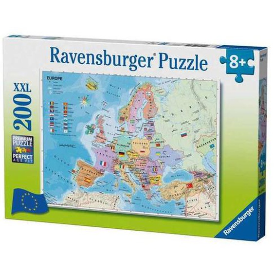 Ravensburger - Puzzle 200 Pièces Xxl - Carte Deurope - Mixte - A Partir De 8 Ans Vert