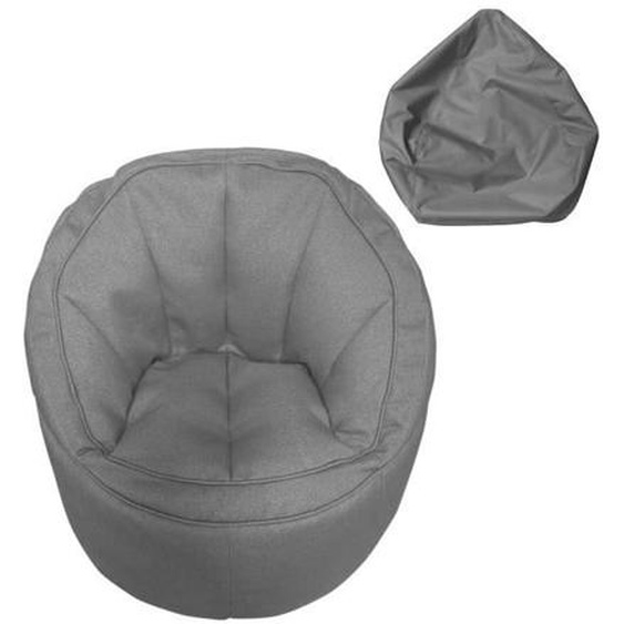 Rebecca Mobili Housse Fauteuil À Remplir Pouf Vide Polyester Gris 70x75x75