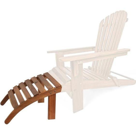 Repose-pieds confort en bois dacacia - CASARIA - Pour chaises transats de jardin - 7 lattes en bois