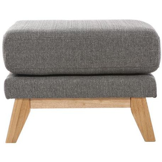 Repose-pieds scandinave déhoussable gris clair OSLO - MILIBOO - Bois - Polyester - 56x44x41cm