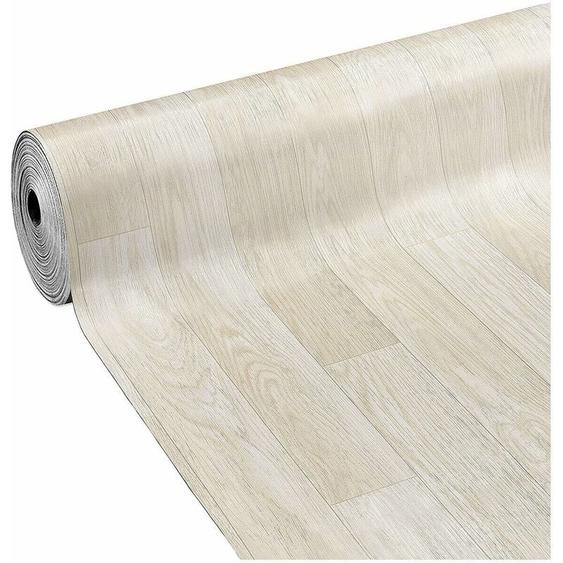 Revêtement De Sol Pvc Rouleau Vinyle Durable Flexible 31 Mesures Bois Clair Blanc Des C - 100x1400 cm