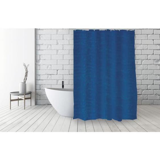 Rideau de douche - MSV - Marianne - Polyester - Bleu - 180x200cm