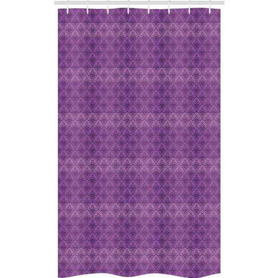 Rideau de Douche Stalle - ABAKUHAUS - Modèle rococo damasque - Violet - 120x180cm