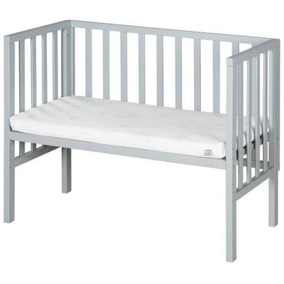 Roba Berceau Cododo Réglable 2en1 safe Asleep® 90 X 45 Cm + Matelas + Barrière En Maille - Bois Laqué Taupe Gris