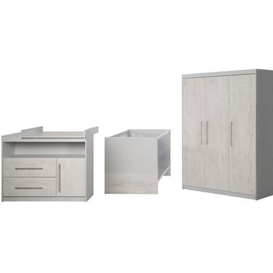 ROBA Chambre Bébé Complète Maren 2 - Lit 70x140 cm + Commode à Langer + Armoire