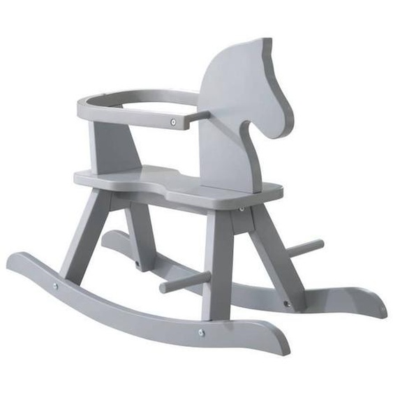 Roba Cheval À Bascule Évolutif En Bois Avec Anneau De Protection Amovible - Supporte 25 Kg - Gris Gris