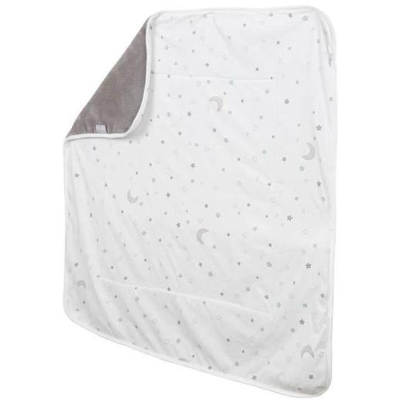 Roba Couverture Bébé star Magic À Double Face - Imprimée Étoiles - 80x80 Cm - Unisexe Blanc