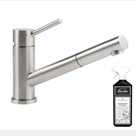 Robinet cuisine  Como Shower acier massif + nettoyant