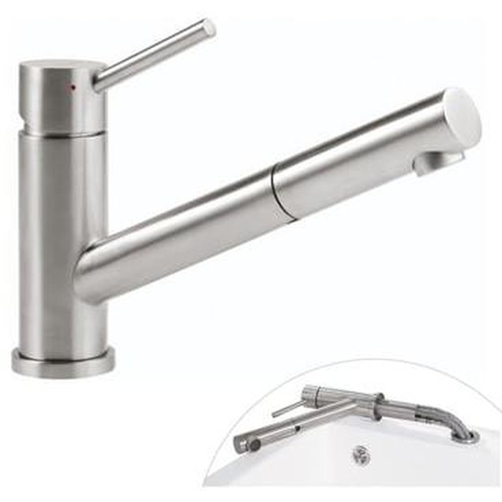 Robinet cuisine rabattable  Como Shower window inox