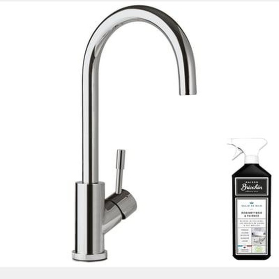 Robinet cuisine  Umbrella acier massif poli + nettoyant