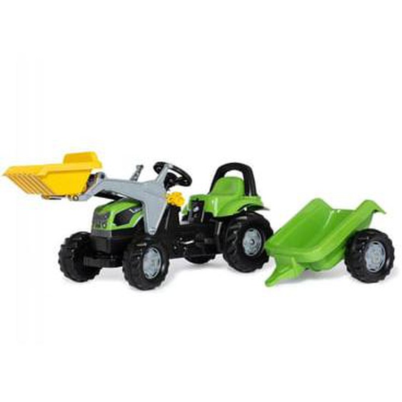 Rolly Toys Tracteur a pedales + remorque rollyKid Deutz-Fahr 5115 G TB