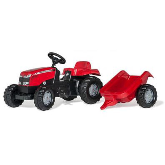 Rolly Toys Tracteur a Pedales + Remorque rollyKid MF