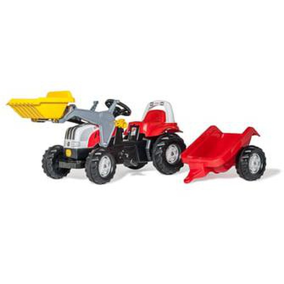 Rolly Toys Tracteur a pedales + remorque rollyKid Steyr 6165 CVT