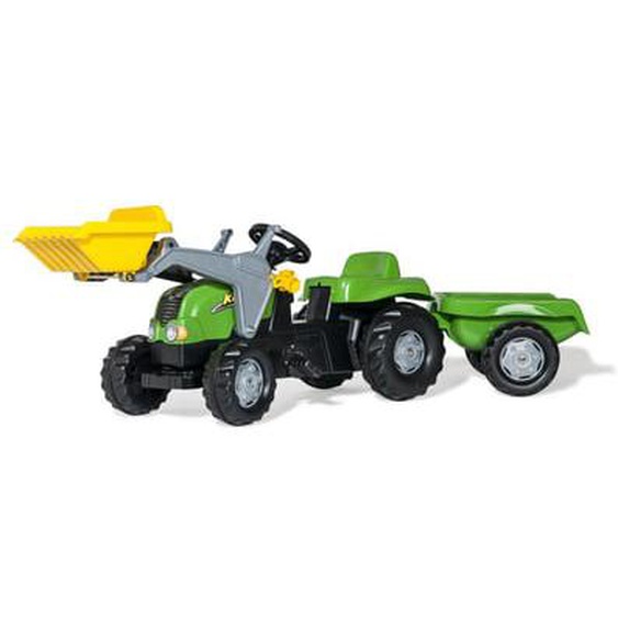 Rolly Toys Tracteur a pedales + remorque rollyKid-X