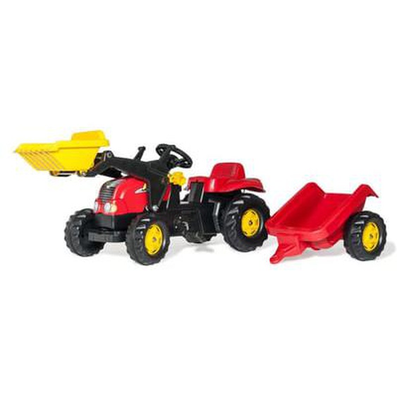 Rolly Toys Tracteur a Pedales rollyKid-X + remorque