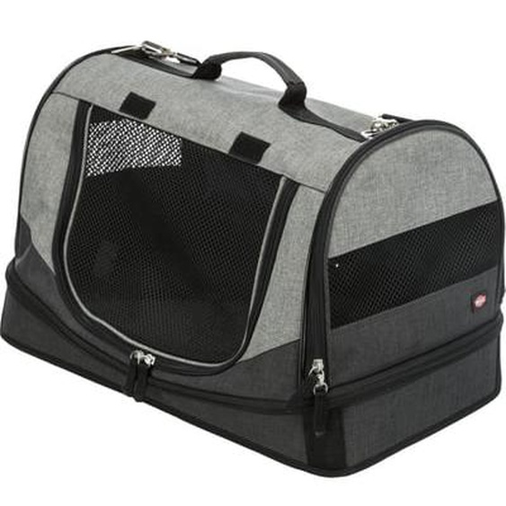 Sac transport chien Holly noir & gris 50 x 30 x 30 cm 2 en 1