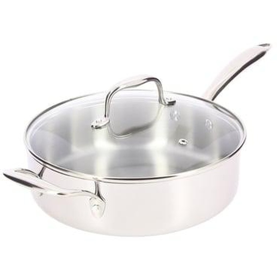 Sauteuse en inox avec couvercle 24 cm