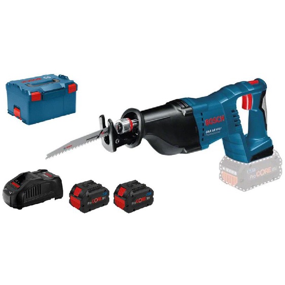 Scie sabre 18V GSA 18V-LI + 2 batteries ProCore 18 V 8Ah + chargeur + L-Boxx - BOSCH - 060164J00H