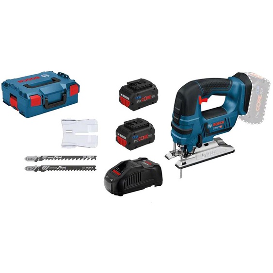 Scie sauteuse 18V GST 18 V-LI B + 2 batteries Procore 5,5 Ah + chargeur en coffret L-boxx - BOSCH - 06015A610C