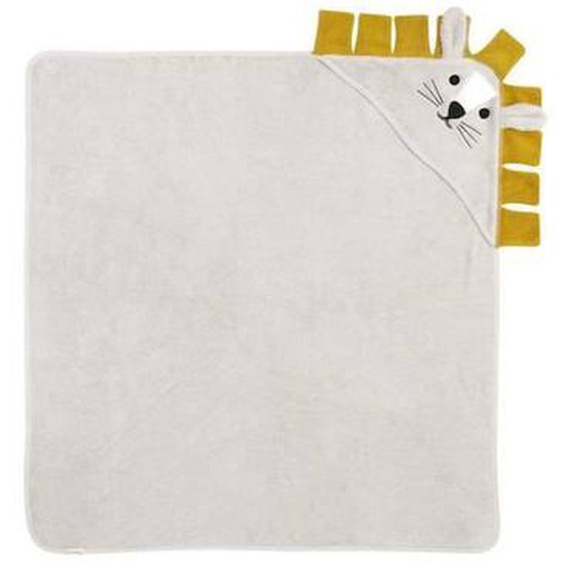 Serviette À Capuche Lion - Kindsgut - Gris - Coton - Enfant - Mixte Gris